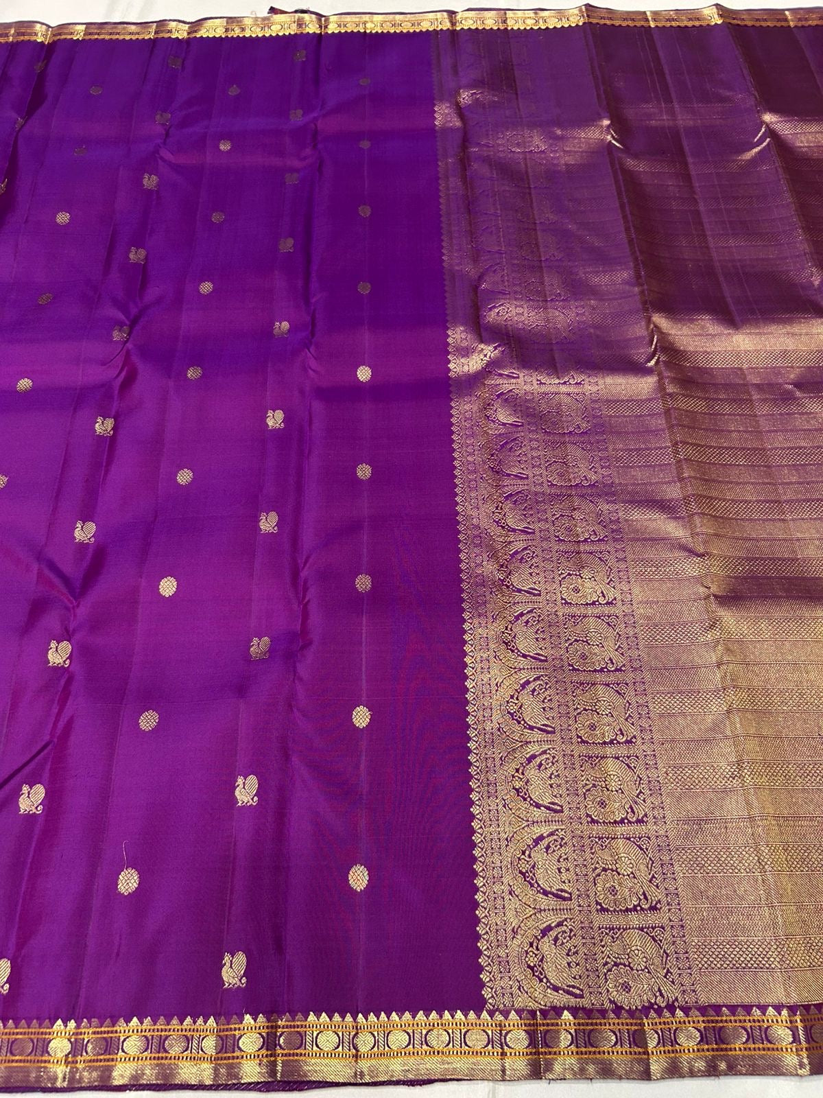 Classic Violet Kanchipuram Handloom Silk Saree SS25839