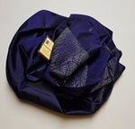Load image into Gallery viewer, Classic Blue Elegance Handloom Soft Silk Saree SS25664
