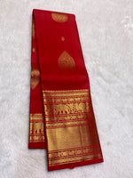 Load image into Gallery viewer, Classic Dark Orange 2gm Zari Bridal Elegance Kanchipuram Handloom Silk Saree SS28255
