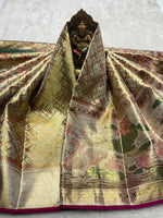 Load image into Gallery viewer, Classic Gold 2gm Zari Bridal Elegance Kanchipuram Handloom Silk Saree SS25366
