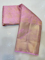 Load image into Gallery viewer, Pastel Lilac Elegance Kanchipuram Handloom Silk Saree SS24691
