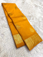 Load image into Gallery viewer, Classic Golden Yellow Kanchipuram Handloom Silk Saree SS26083
