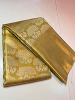 Load image into Gallery viewer, Classic Gold Kanchipuram Handloom Silk Saree SS25859
