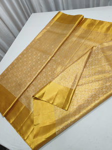 Classic Gold 1point5gm Zari Bridal Elegance Kanchipuram Handloom Silk Saree SS23787