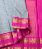 Load image into Gallery viewer, Classic Grey &amp; Deep Pink 2gm Zari Elegance Kanchipuram Handloom Silk Saree SS23550
