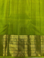 Load image into Gallery viewer, Classic Peacock Green &amp; Olive Green 2gm Gold Zari Elegance Kanchipuram Silk Saree SS23856
