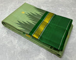 Load image into Gallery viewer, Pastel Green &amp; Dark Green Elegance Kanchipuram Handloom Silk Saree SS20536
