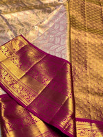 Load image into Gallery viewer, Pastel Pink &amp; Ruby Pink 2gm Zari Bridal Elegance Kanchipuram Handloom Silk Saree SS25284
