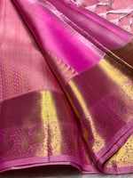 Load image into Gallery viewer, Classic Fuchsia Pink 2gm Zari Bridal Elegance Kanchipuram Handloom Silk Saree SS25296
