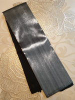 Load image into Gallery viewer, Classic Charcoal Black &amp; Silver 2gm Zari Elegance Kanchipuram Handloom Silk Saree SS24435
