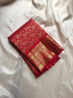 Load image into Gallery viewer, Classic Scarlet Red Bridal Elegance Kanchipuram Handloom Silk Saree SS26222
