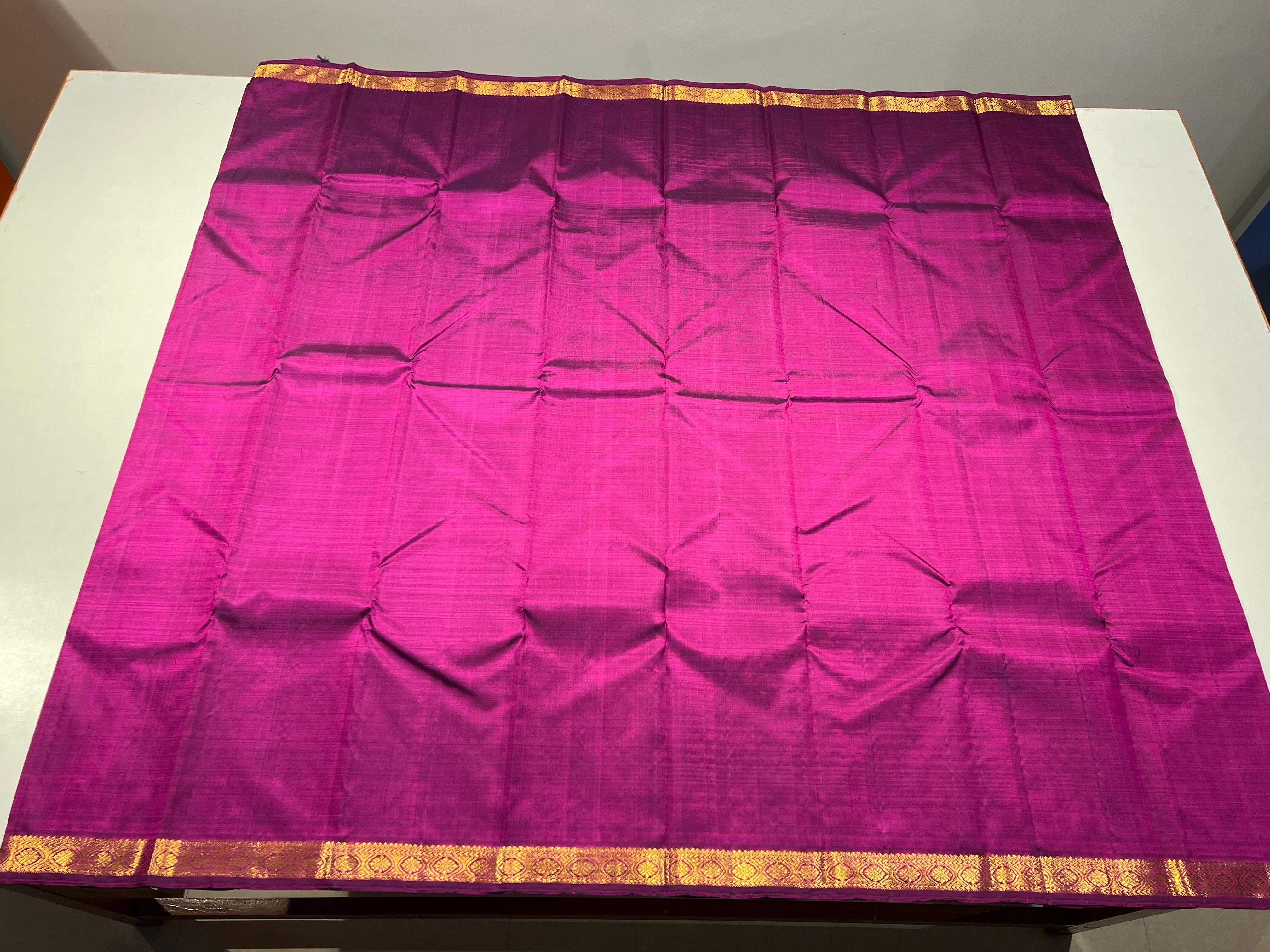 Classic Purple 1gm Zari Elegance Kanchipuram Silk Saree SS23837