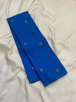 Load image into Gallery viewer, Classic Robin Blue Elegance Kanchipuram Handloom Silk Saree SS27855
