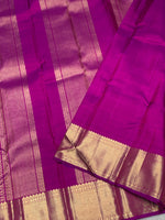 Load image into Gallery viewer, Classic Deep Magenta Pink 2gm Zari Bridal Elegance Kanchipuram Handloom Silk Saree SS28198
