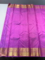 Load image into Gallery viewer, Classic Lilac Lavender 1gm Zari Bridal Elegance Kanchipuram Handloom Silk Saree SS24028
