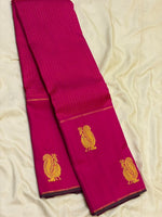Load image into Gallery viewer, Classic Ruby Pink 2gm Zari Elegance Kanchipuram Handloom Silk Saree SS28565
