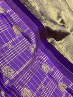 Load image into Gallery viewer, Classic Vadamalli Violet 2gm Zari Bridal Elegance Kanchipuram Handloom Silk Saree SS27504
