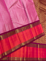 Load image into Gallery viewer, Classic Onion Pink &amp; Dark Rose 2gm Zari Elegance Kanchipuram Handloom Silk Saree SS25318
