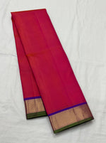 Load image into Gallery viewer, Classic Dark Rose &amp; Purple 1gm Zari Elegance Kanchipuram Handloom Silk Saree SS24734
