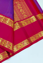 Load image into Gallery viewer, Classic Magenta &amp; Rani Pink 2gm Zari Vaira Oosi Elegance Kanchipuram Handloom Silk Saree SS25335
