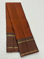 Load image into Gallery viewer, Classic Brown &amp; Cocoa 1gm Zari Elegance Kanchipuram Handloom Silk Saree SS24761
