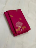 Load image into Gallery viewer, Classic Deep Pink 2gm Zari Elegance Kanchipuram Handloom Silk Saree SS25303
