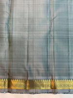 Load image into Gallery viewer, Classic White &amp; Green 1gm Zari Elegance Kanchipuram Handloom Silk Saree SS27071
