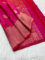 Load image into Gallery viewer, Classic Deep Pink Vaira Oosi Elegance Kanchipuram Handloom Silk Saree SS27775
