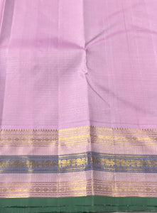 Dark Violet & Baby Pink 2gm Zari Elegance Kanchipuram Handloom Silk Saree SS25240