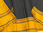 Load image into Gallery viewer, Classic Black &amp; Mustard Yellow Thread Korvai Kanchipuram Handloom Silk Saree SS25955
