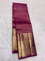 Load image into Gallery viewer, Classic Ruby Pink 2gm Zari Bridal Elegance Kanchipuram Handloom Silk Saree SS28258
