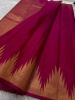 Load image into Gallery viewer, Classic Ruby Pink Elegance Kanchipuram Handloom Silk Saree SS24850
