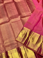 Load image into Gallery viewer, Classic Pink 2gm Zari Elegance Kanchipuram Handloom Silk Saree SS25452
