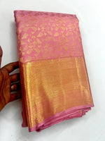 Load image into Gallery viewer, Classic Rose Bridal Elegance Kanchipuram Handloom Silk Saree SS27219
