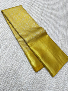 Classic Gold 2gm Zari Bridal Tissue Elegance Kanchipuram Handloom Silk Saree SS25626