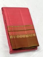 Load image into Gallery viewer, Classic Rose Pink &amp; Mustard 2gm Zari Elegance Kanchipuram Handloom Silk Saree SS24771
