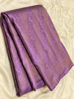 Load image into Gallery viewer, Classic Onion Pink &amp; Navy Blue 2gm Zari Kanchipuram Handloom Silk Saree SS26732
