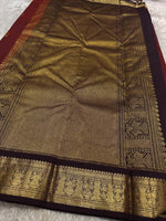 Load image into Gallery viewer, Classic Brick Maroon Kanchipuram Handloom Silk Saree SS26081
