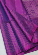 Load image into Gallery viewer, Classic Purple Double Warp Handloom Soft Silk Saree SS27869
