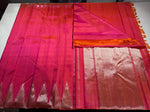 Load image into Gallery viewer, Classic Rose Pink Thazhampoo Rake Temple Border Elegance Kanjivaram Handloom Silk Saree SS23468
