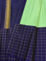 Load image into Gallery viewer, Classic Light Green Yellow &amp; Navy Blue 2gm Zari Elegance Kanchipuram Handloom Silk Saree SS27361
