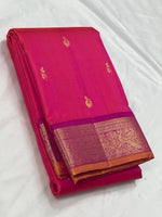 Load image into Gallery viewer, Classic Dark Pink &amp; Wine Red 2gm Zari Bridal Elegance Kanchipuram Handloom Silk Saree SS24601
