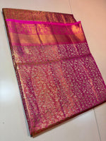 Load image into Gallery viewer, Classic Fuchsia Pink Elegance Kanchipuram Tissue Handloom Silk Saree SS24506
