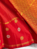 Load image into Gallery viewer, Classic Scarlet Red 2gm Zari Elegance Kanchipuram Handloom Silk Saree SS24828
