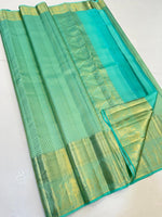 Load image into Gallery viewer, Classic Pastel Green Elegance Kanchipuram Handloom Silk Saree SS24687
