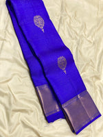 Load image into Gallery viewer, Classic Robin Blue 2gm Zari Vaira Oosi Kanchipuram Handloom Silk Saree SS26516
