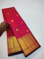 Load image into Gallery viewer, Classic Hot Pink Elegance Kanchipuram Handloom Silk Saree SS24831
