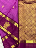 Load image into Gallery viewer, Classic Magenta &amp; Purple Pink 2gm Zari Elegance Kanchipuram Silk Saree SS24012
