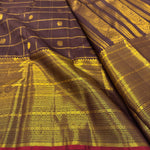 Load image into Gallery viewer, Classic Espresso Brown Elegance Kanchipuram Handloom Silk Saree SS28580
