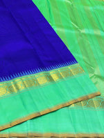 Load image into Gallery viewer, Classic Robin Blue &amp; Sea Green 2gm Zari Elegance Kanchipuram Handloom Silk Saree SS25306
